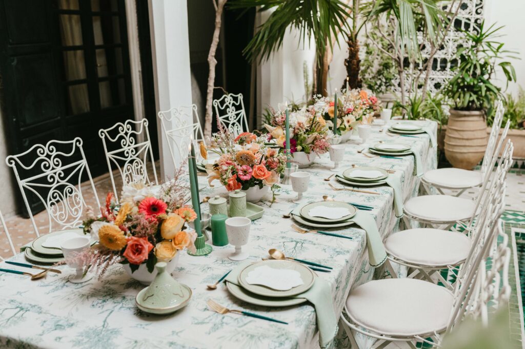 A dreamy Marrakech elopement wedding at Riad Yasmine, brought to life by the meticulous touch of La Perle Marrakech.