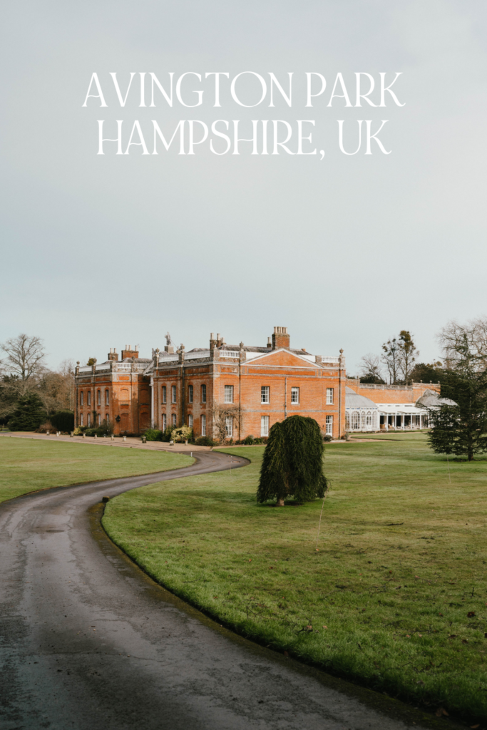 Avington Park Hampshire UK wedding venue. Photo of front facade. 